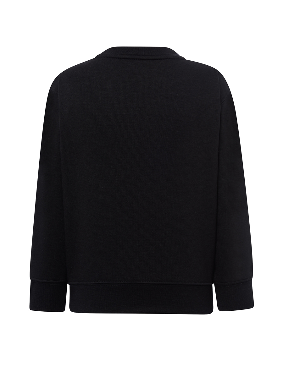 Детский черный свитшот с вышивкой "Бизон"