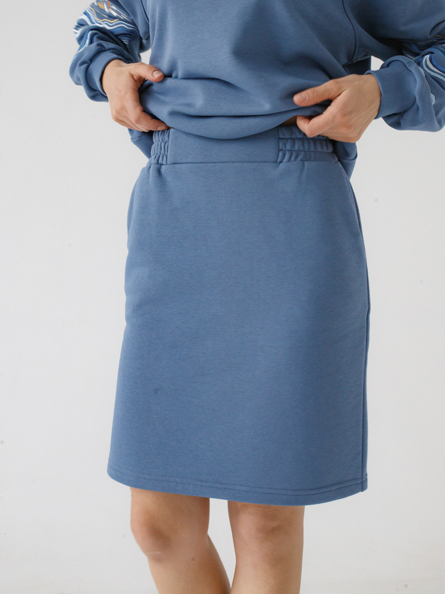 Юбка женская короткая джинсового цвета