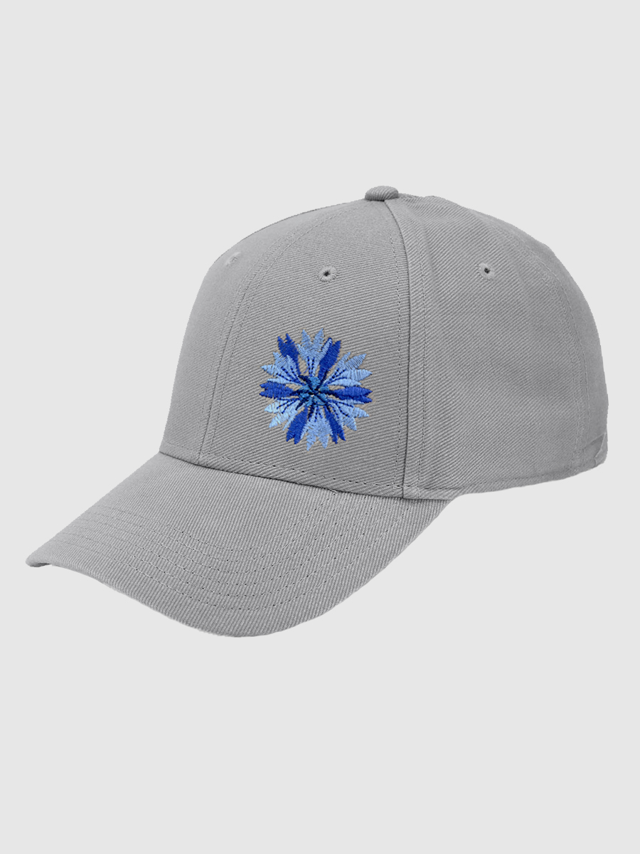 Серая бейсболка с вышивкой "Василек"