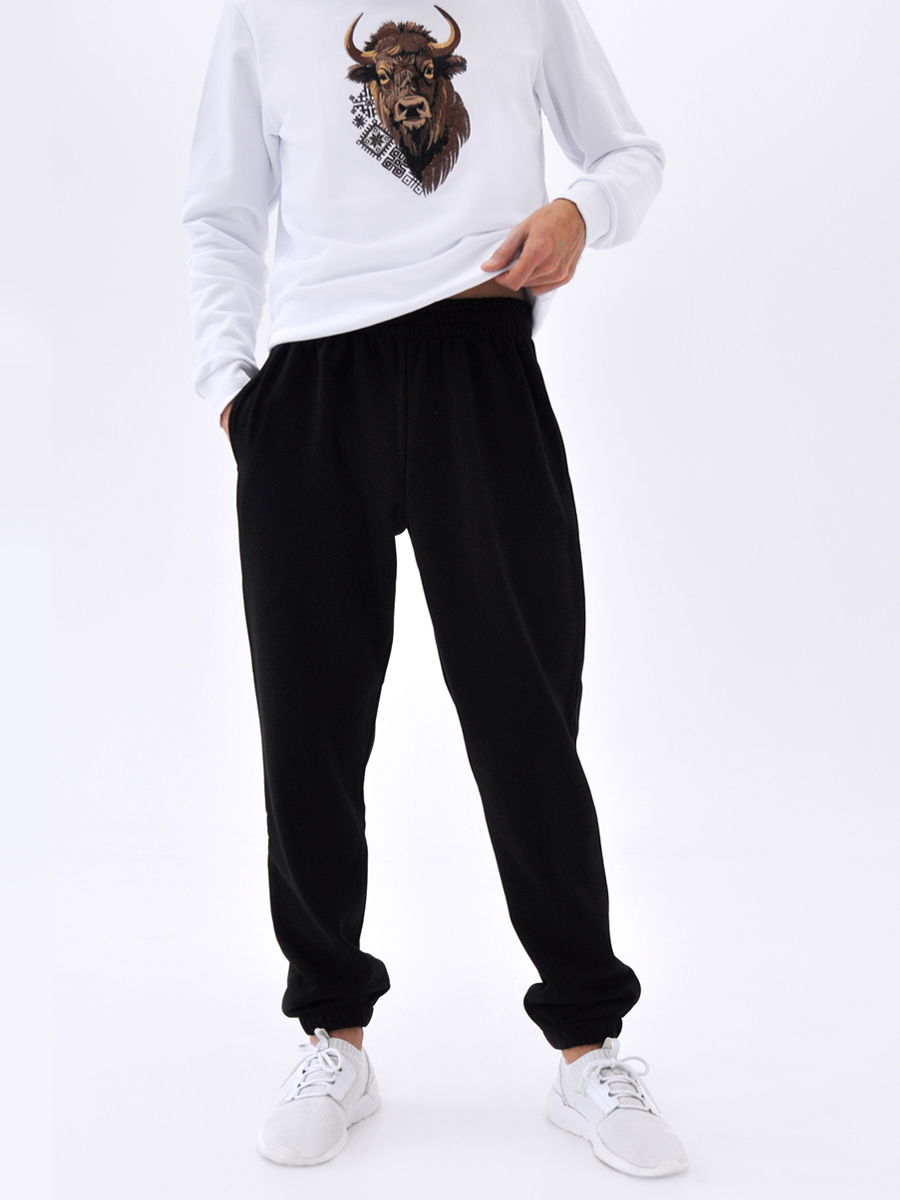 Брюки-джоггеры черные 