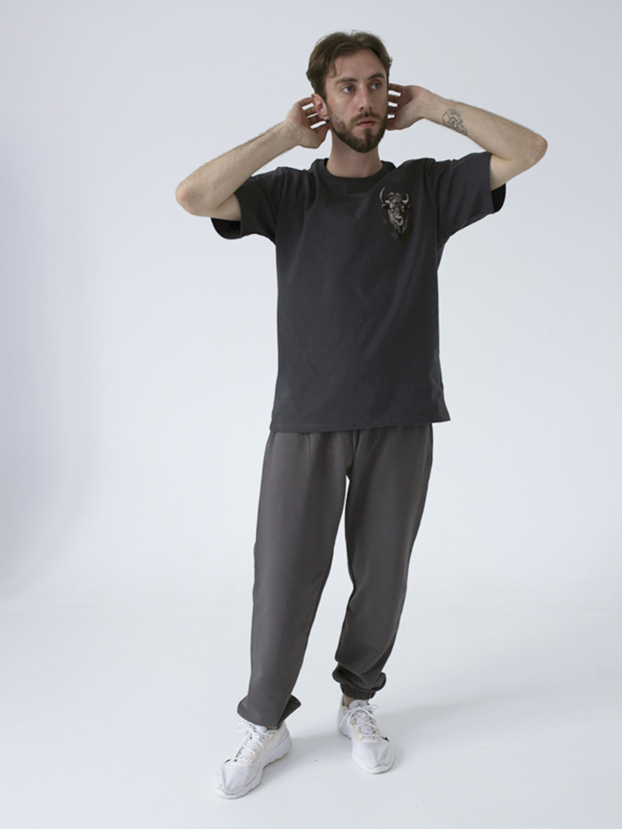 Брюки-джоггеры графитовые