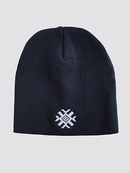 Темно-синяя шапка с белой вышивкой "Ярыла"