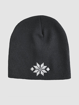 Графитовая шапка с белой вышивкой "Васьмiрог"
